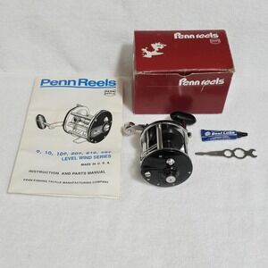 New‎ Penn 9 Level Wind Baitcasting Fishing Reel Right Hand Retrieve USA